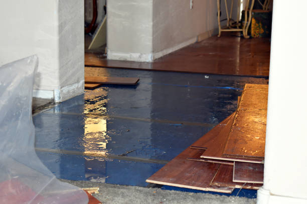 Professional Emergency Water Damage Restoration technician working in Ogdensburg, WI